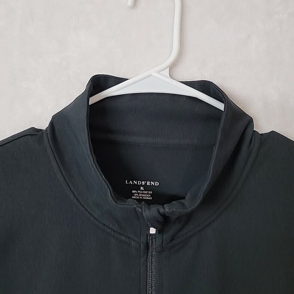 Lands' End Black Full Zip Lightweight Jacket Women's Size XL Activewear EUC - Picture 2 of 15